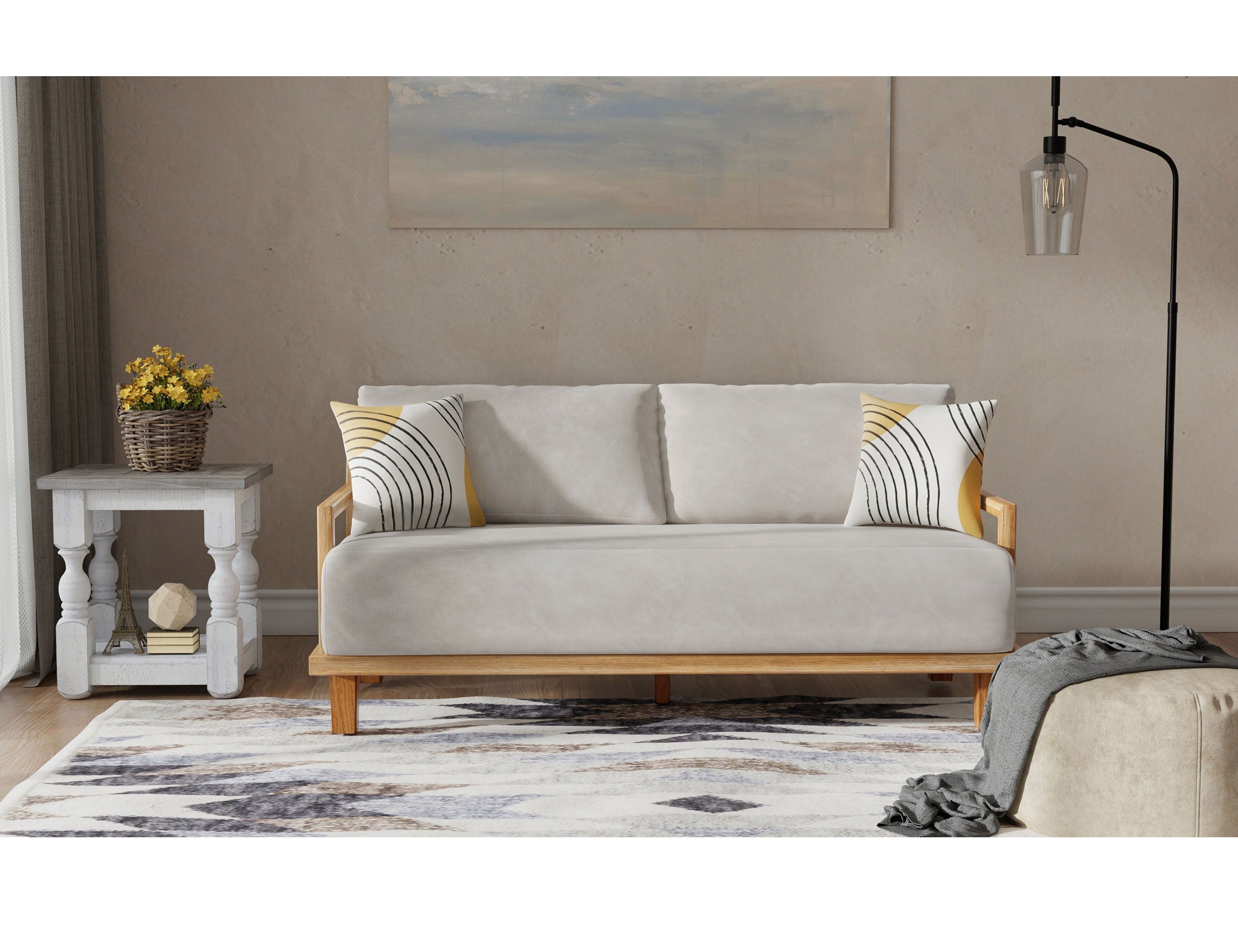 Tulum - Sofa - Marfil - Premium Stationary Sofas from International Furniture Direct - Just $1212.50! Shop now at brett interiors