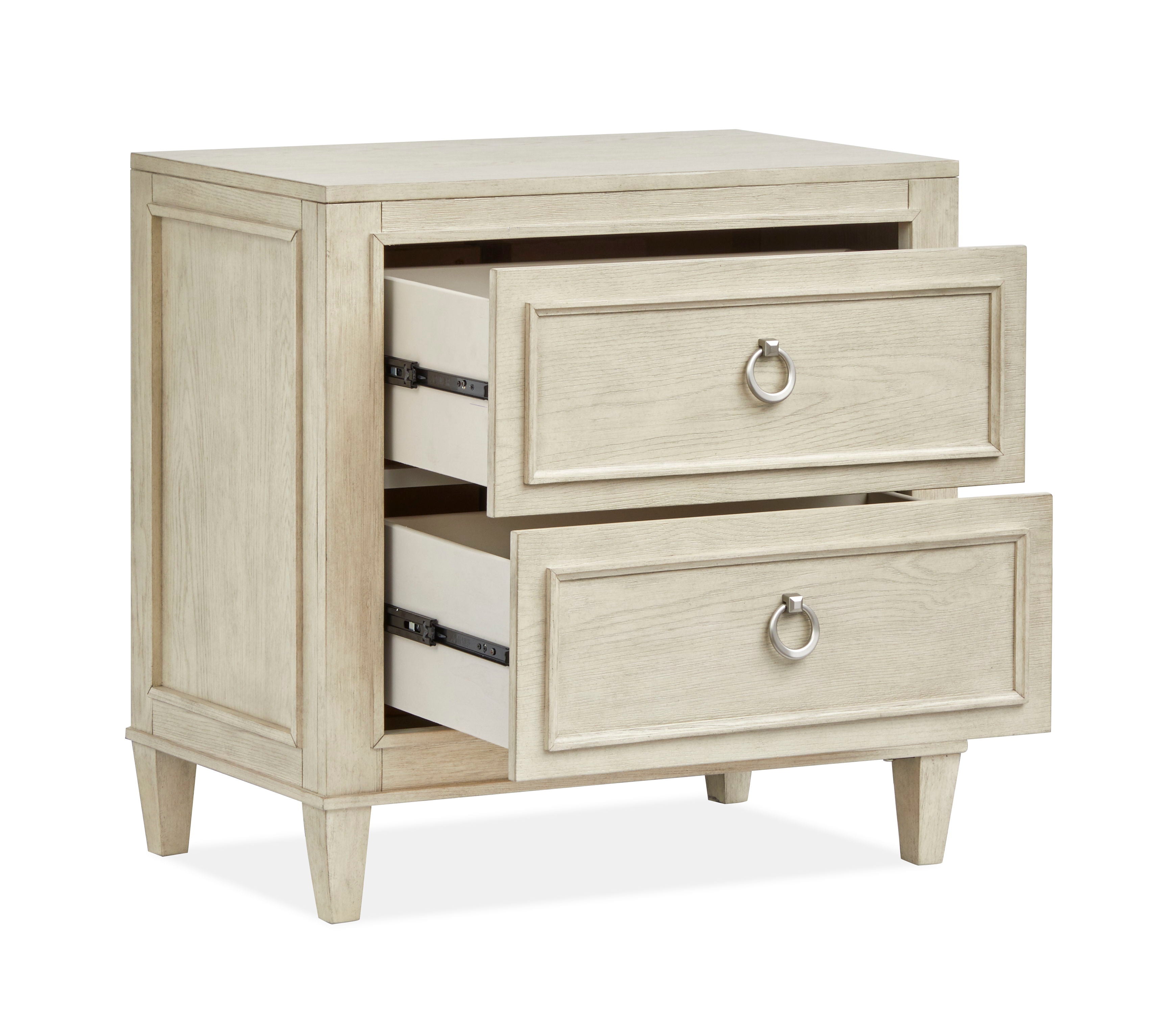 Sheridan - Drawer Nightstand - Limestone - Premium Accent Nightstands from Magnussen Furniture - Just $589! Shop now at brett interiors