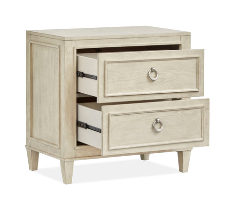 Sheridan - Drawer Nightstand - Limestone - Premium Accent Nightstands from Magnussen Furniture - Just $589! Shop now at brett interiors