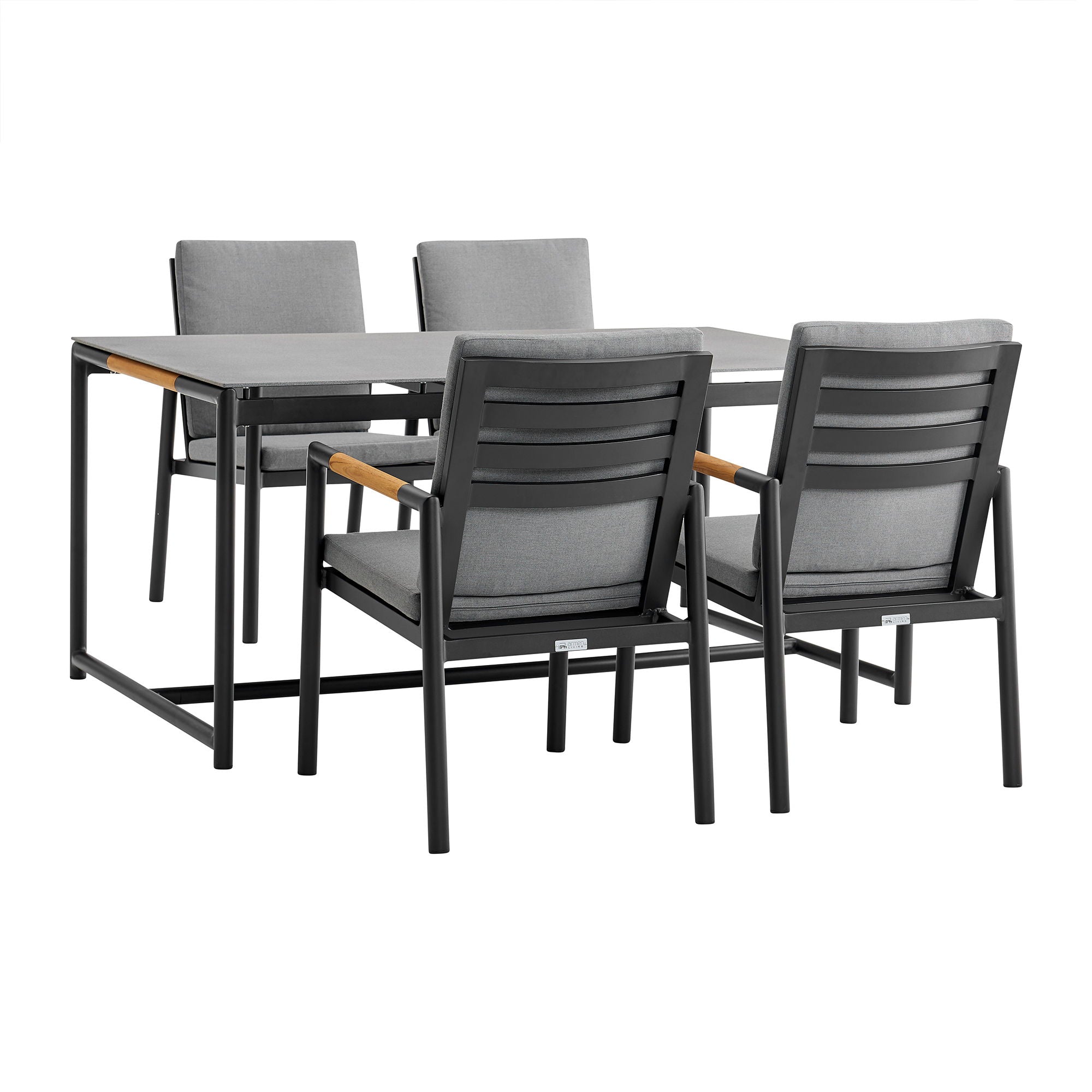 Crown - Outdoor Dining Set - Premium 5 Piece Outdoor Sets from Armen Living - Just $3400! Shop now at brett interiors