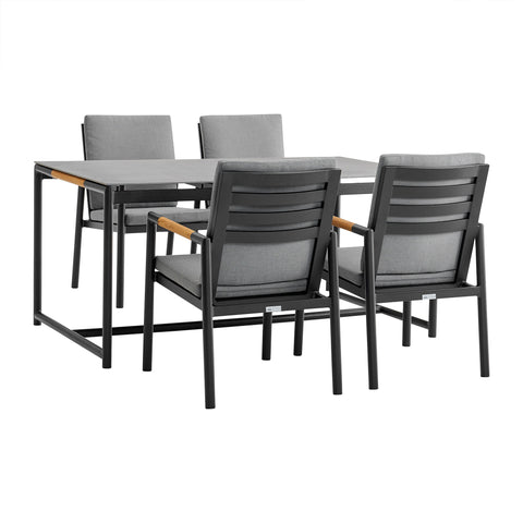 Crown - Outdoor Dining Set - Premium 5 Piece Outdoor Sets from Armen Living - Just $3400! Shop now at brett interiors