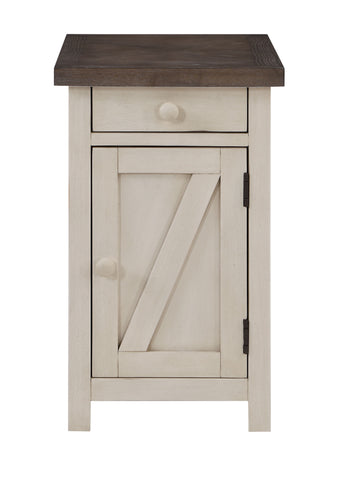 Bar Harbor II - One Drawer One Door Chairside Cabinet - Cream - Premium Chair Side Tables from Coast2Coast Home - Just $1485! Shop now at brett interiors