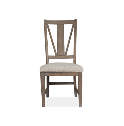 Paxton Place - Dining Side Chair With Upholstered Seat (Set of 2) - Dovetail Grey - Premium Chair Sets from Magnussen Furniture - Just $580! Shop now at brett interiors