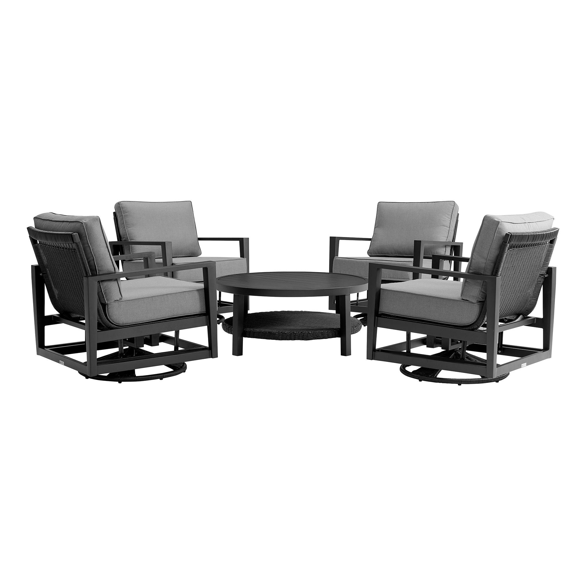 Cayman - Aluminum Outdoor Seating Set With Cushion - Premium 3 Piece Outdoor Sets from Armen Living - Just $3835! Shop now at brett interiors