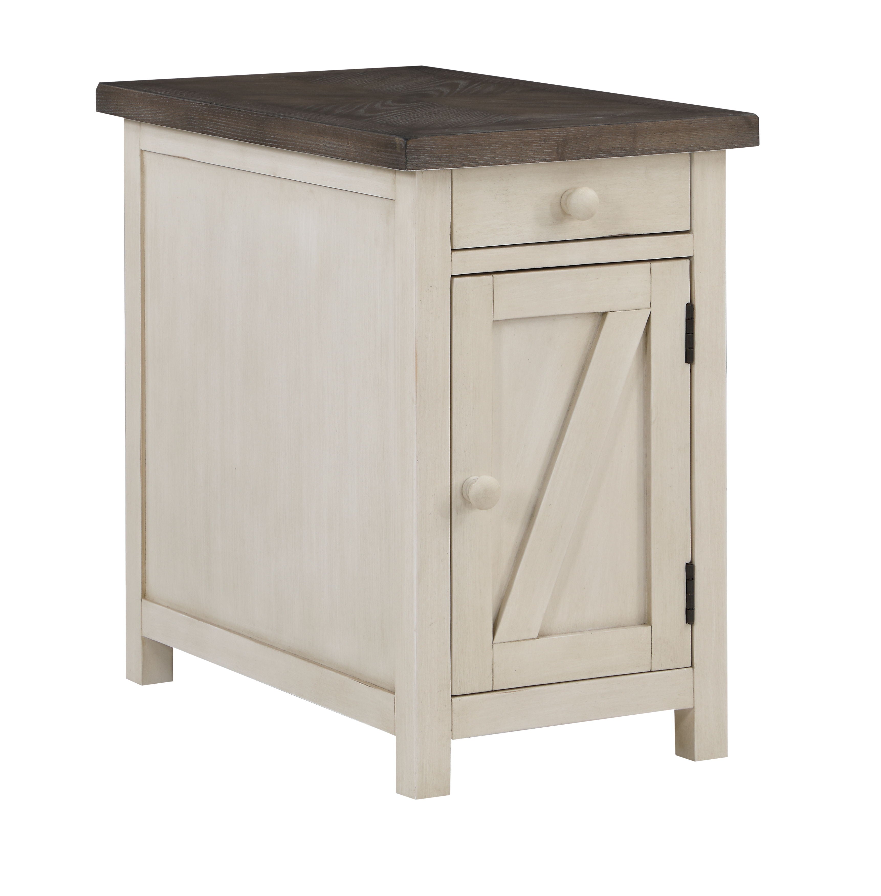 Bar Harbor II - One Drawer One Door Chairside Cabinet - Cream - Premium Chair Side Tables from Coast2Coast Home - Just $1485! Shop now at brett interiors