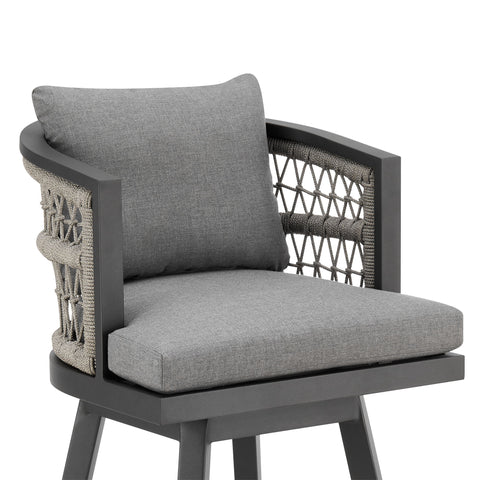 Zella - Outdoor Patio Swivel Bar Stool - Premium Counter Height (24"-27") from Armen Living - Just $915! Shop now at brett interiors