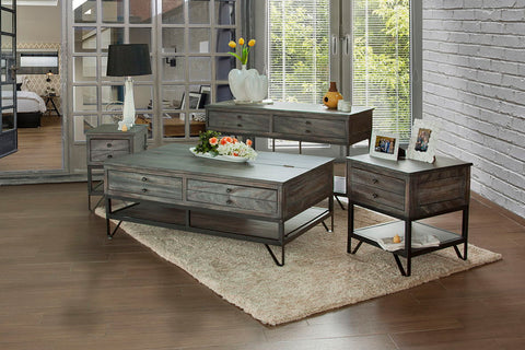 Moro - Cocktail Table - Two Tone Warm Gray - Premium Cocktail Tables from International Furniture Direct - Just $807.50! Shop now at brett interiors