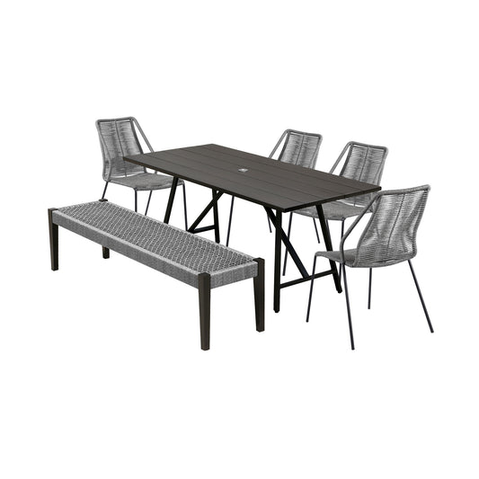 Frinton And Clip And Camino - Outdoor Dining Set - Premium 5 Piece Outdoor Sets from Armen Living - Just $3357.50! Shop now at brett interiors