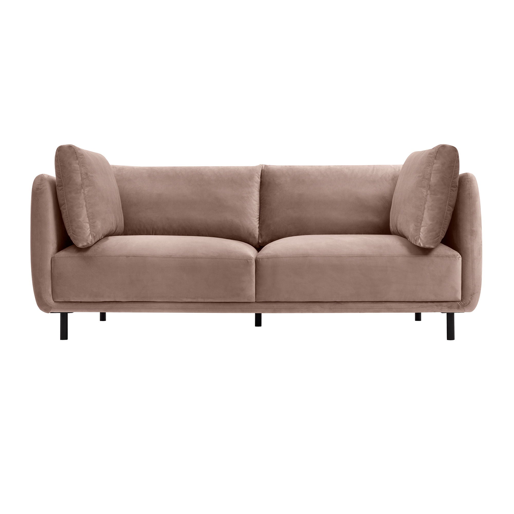 Serenity - 79" Fabric Sofa With Black Metal Legs - Premium Stationary Sofas from Armen Living - Just $1752.50! Shop now at brett interiors