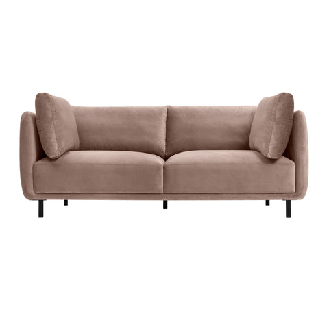 Serenity - 79" Fabric Sofa With Black Metal Legs - Premium Stationary Sofas from Armen Living - Just $1752.50! Shop now at brett interiors