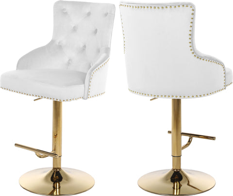 Claude - Adjustable Stool with Gold Base - Premium Adjustable Height from Meridian Furniture - Just $412.50! Shop now at brett interiors