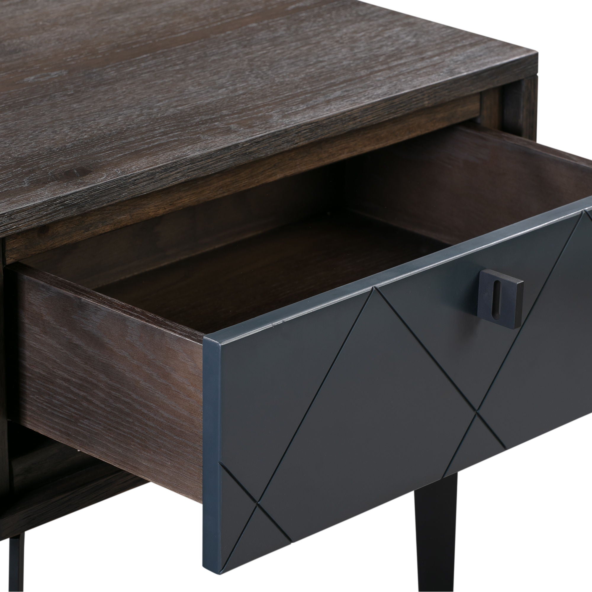 Cross - Nightstand - Solid Oak / Metal - Premium Accent Nightstands from Armen Living - Just $342.50! Shop now at brett interiors