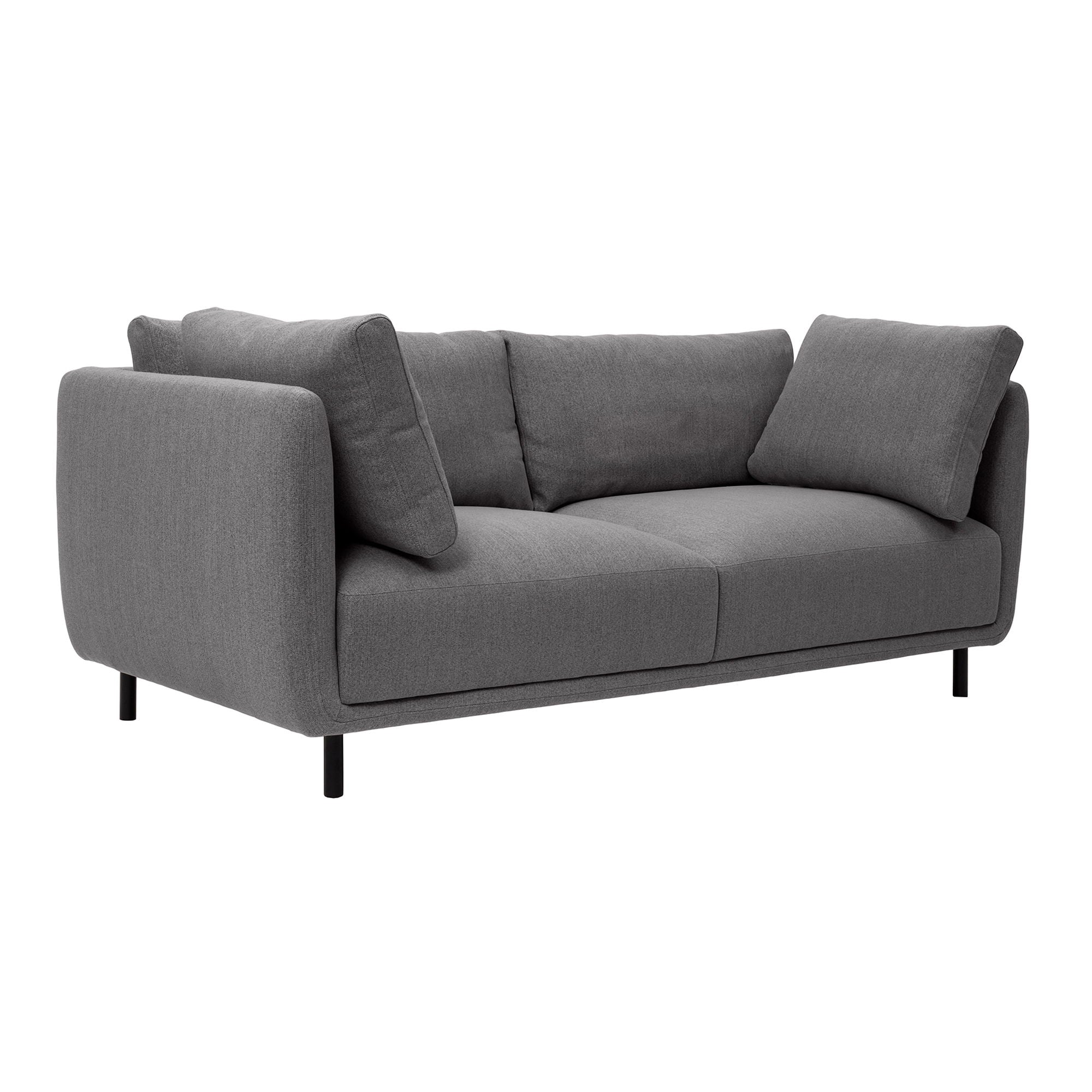 Serenity - 79" Fabric Sofa With Black Metal Legs - Premium Stationary Sofas from Armen Living - Just $1752.50! Shop now at brett interiors