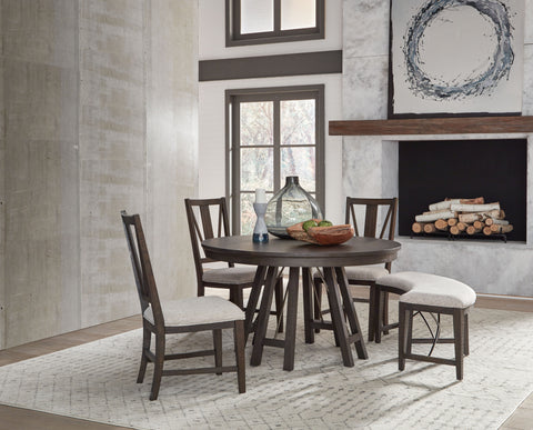 Westley Falls - Dining Side Chair With Upholstered Seat (Set of 2) - Graphite - Premium Chair Sets from Magnussen Furniture - Just $580! Shop now at brett interiors