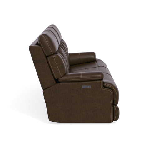 Clive - Power Reclining Sofa with Power Headrests & Lumbar - Dark Brown - Premium Reclining Sofas from Flexsteel - Just $2875! Shop now at brett interiors