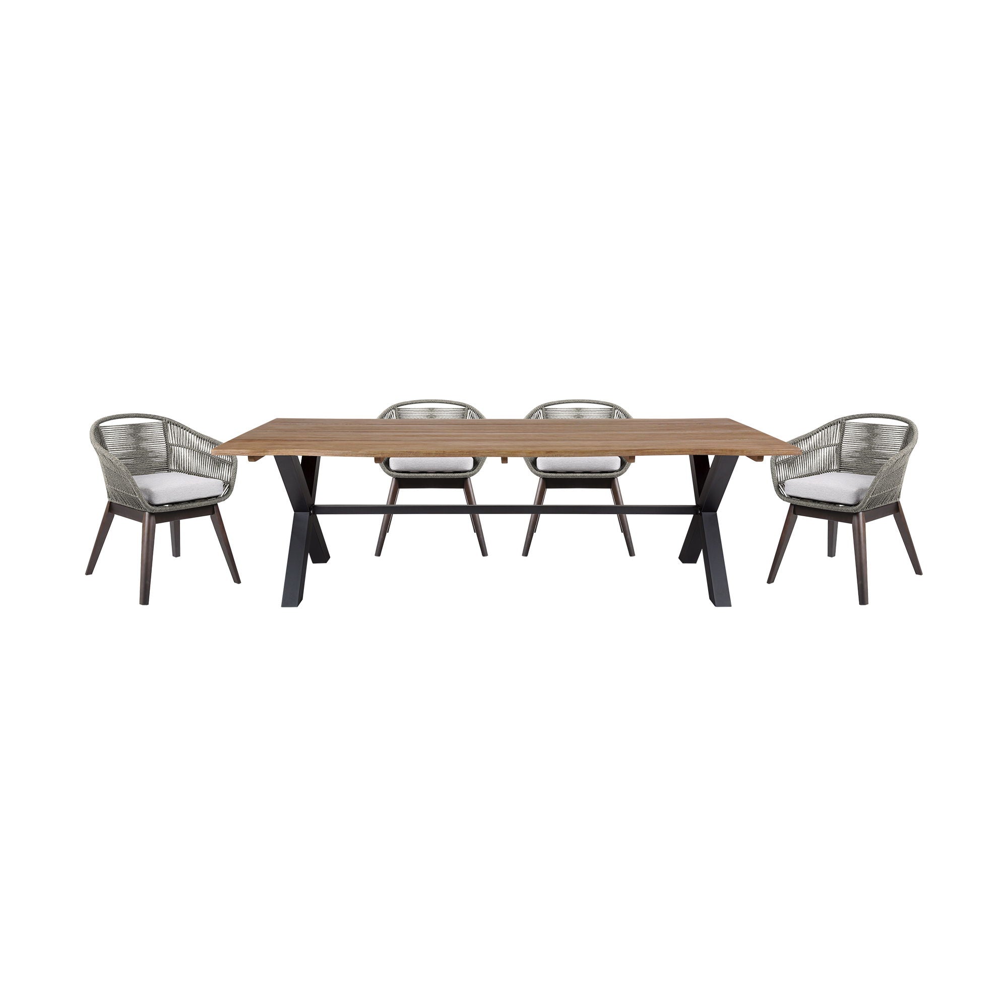 Glendora Tutti Frutti - Outdoor Patio Live Edge Dining Set - Premium 5 Piece Outdoor Sets from Armen Living - Just $4345! Shop now at brett interiors