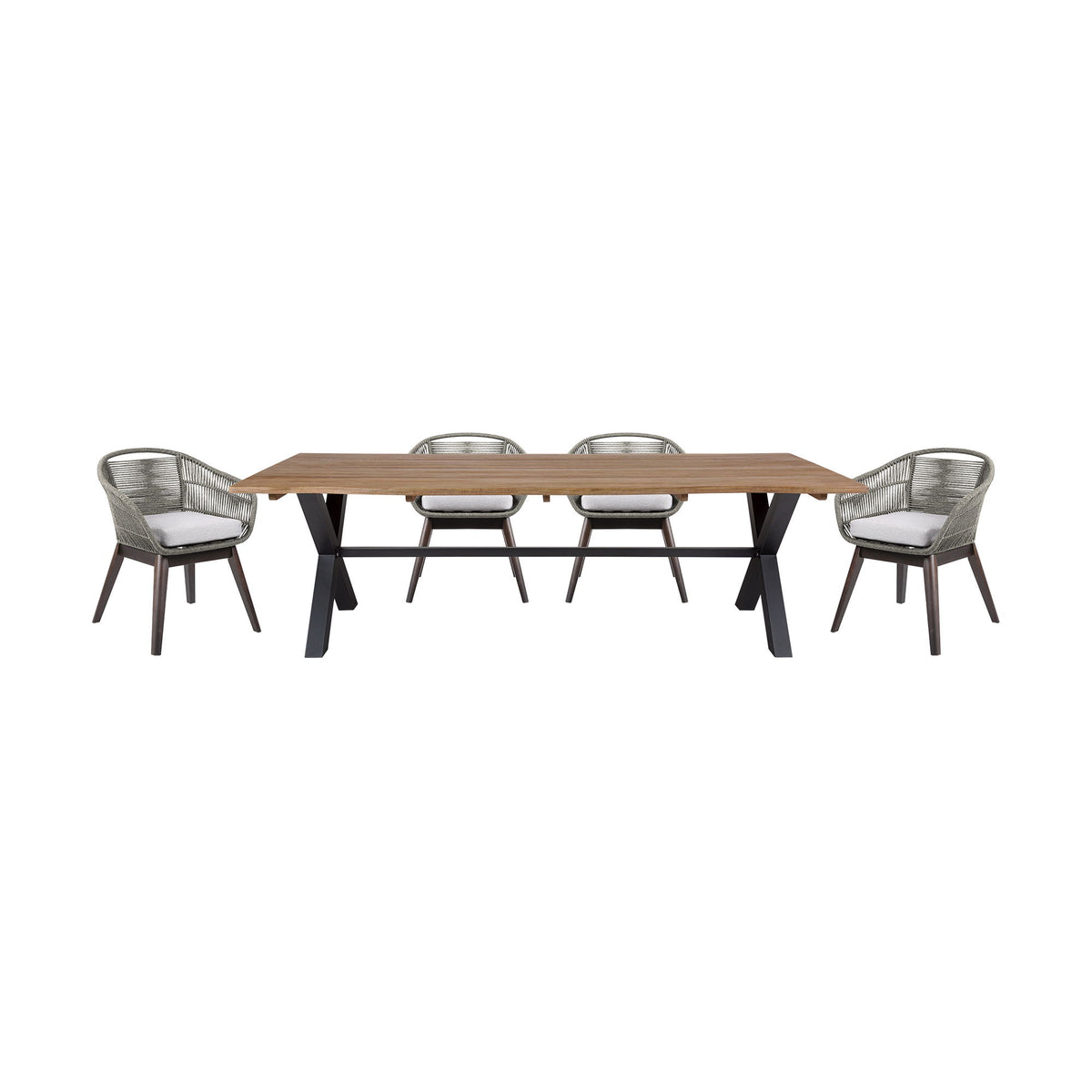 Glendora Tutti Frutti - Outdoor Patio Live Edge Dining Set - Premium 5 Piece Outdoor Sets from Armen Living - Just $4345! Shop now at brett interiors