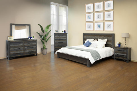 Loft Brown - 2 Drawer Nightstand - Two Tone Gray / Brown - Premium Accent Nightstands from International Furniture Direct - Just $497.50! Shop now at brett interiors