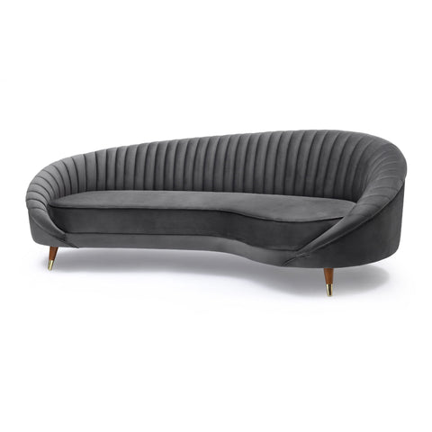 Karisma - Curved Velvet Sofa - Premium Stationary Sofas from Armen Living - Just $1965! Shop now at brett interiors