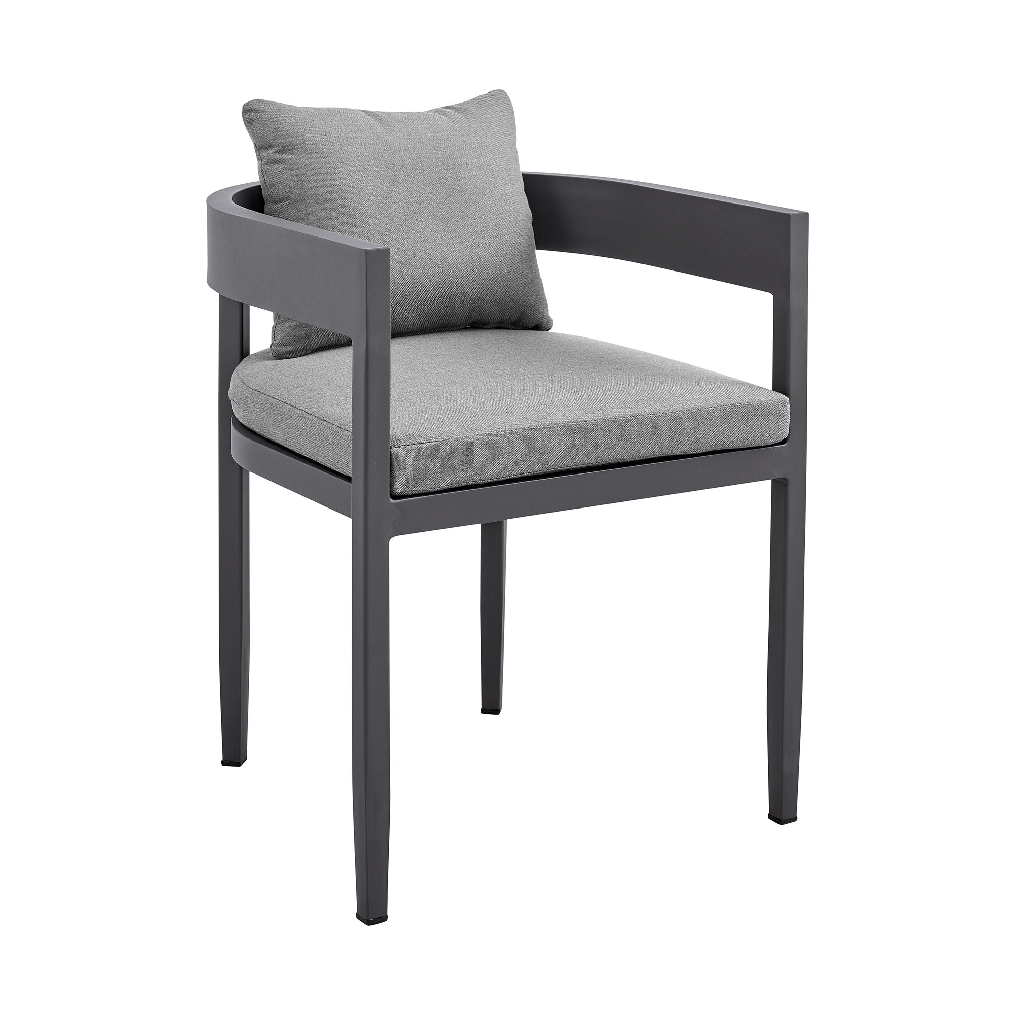 Menorca - Outdoor Patio Dining Chairs (Set of 2) - Gray - Premium Chair Sets from Armen Living - Just $1245! Shop now at brett interiors