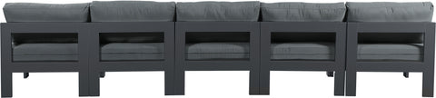 Nizuc - Outdoor Patio Modular Sofa Armless - Grey - Premium Sofas from Meridian Furniture - Just $4312.50! Shop now at brett interiors