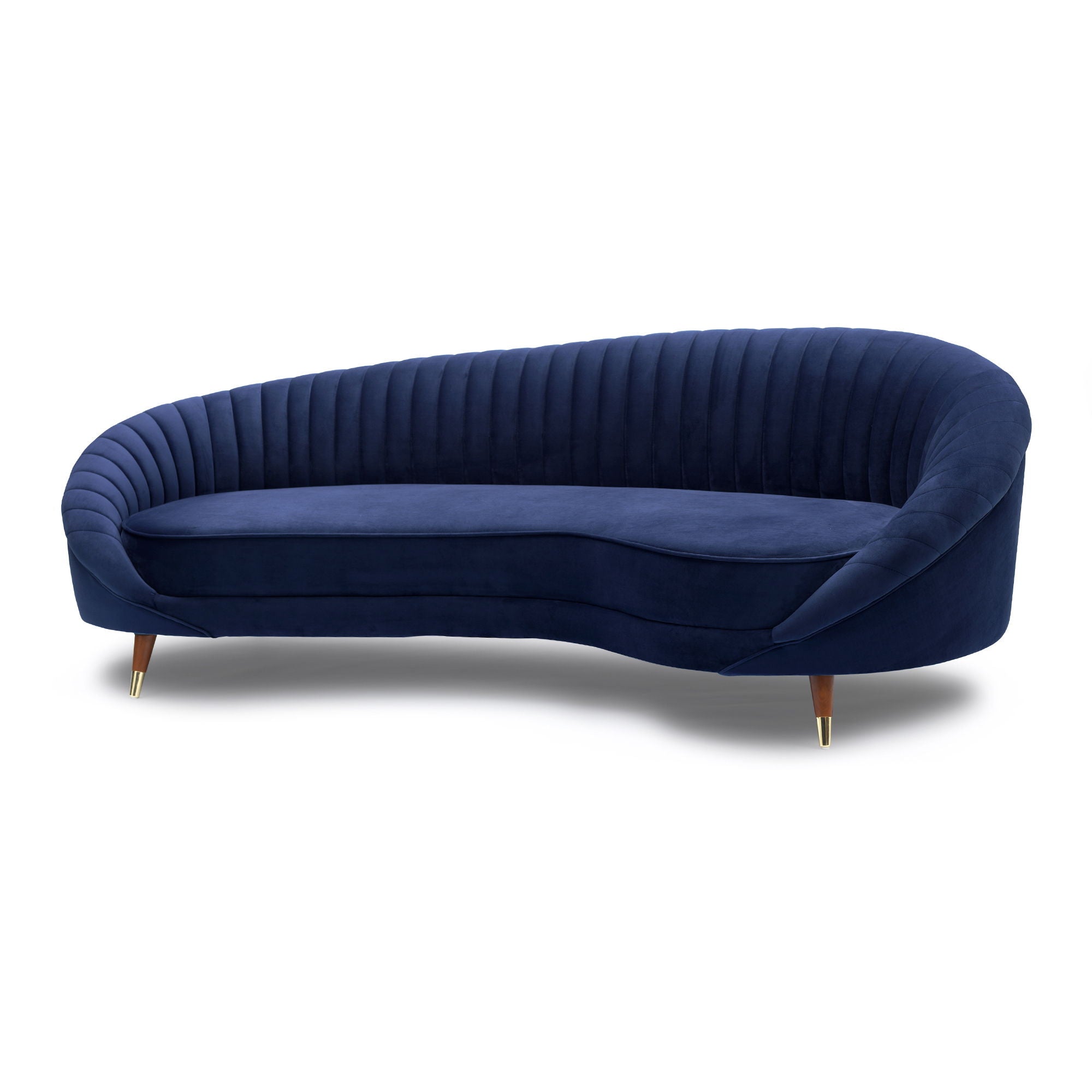Karisma - Curved Velvet Sofa - Premium Stationary Sofas from Armen Living - Just $1965! Shop now at brett interiors