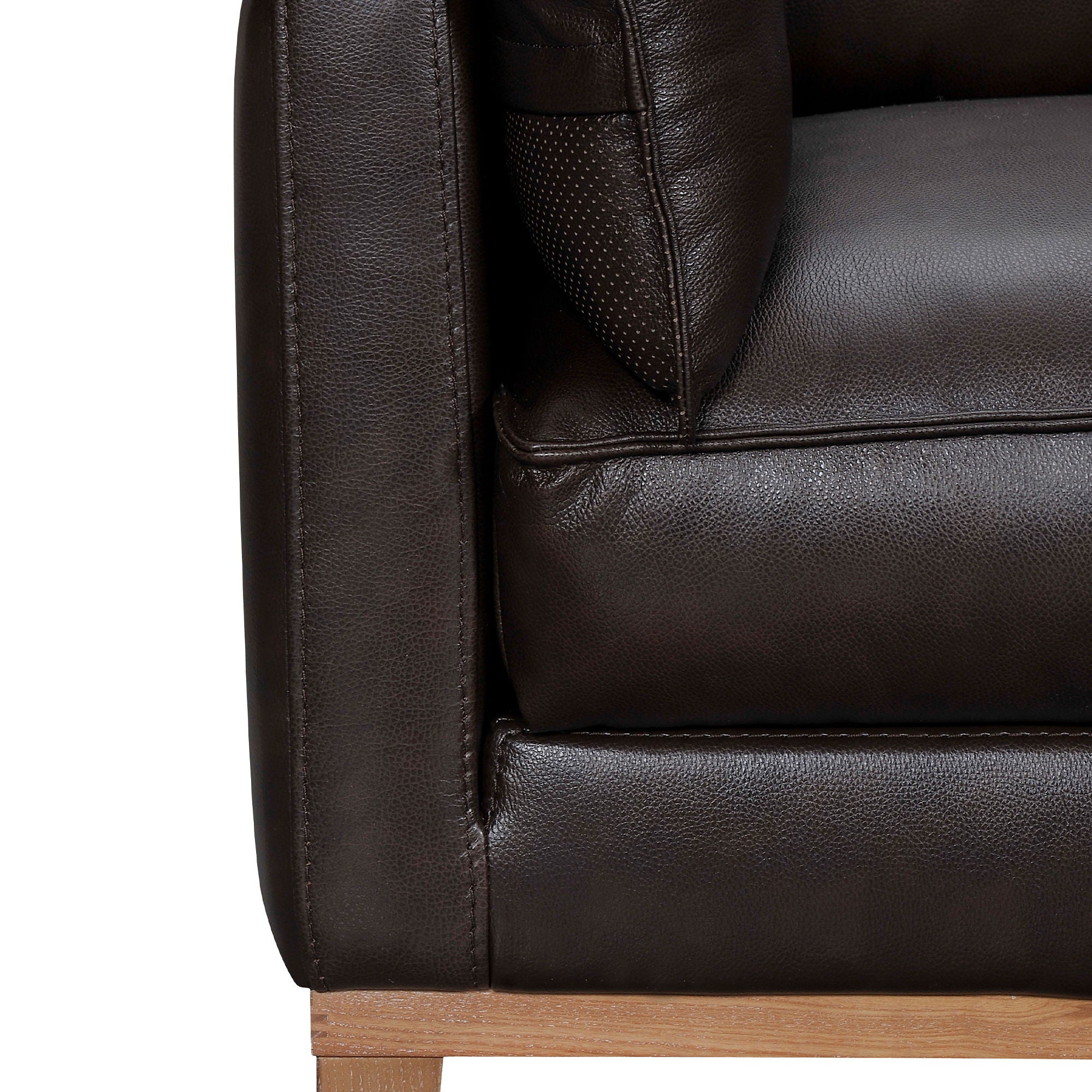 Pompeii - 87" Leather Sofa - Premium Stationary Sofas from Armen Living - Just $4347.50! Shop now at brett interiors