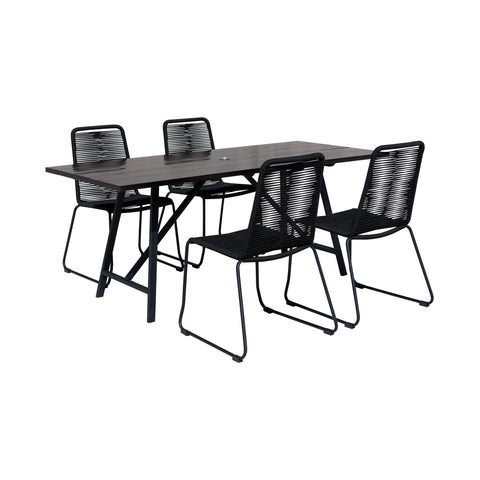Frinton And Shasta - Dining Set - Premium 5 Piece Outdoor Sets from Armen Living - Just $2252.50! Shop now at brett interiors