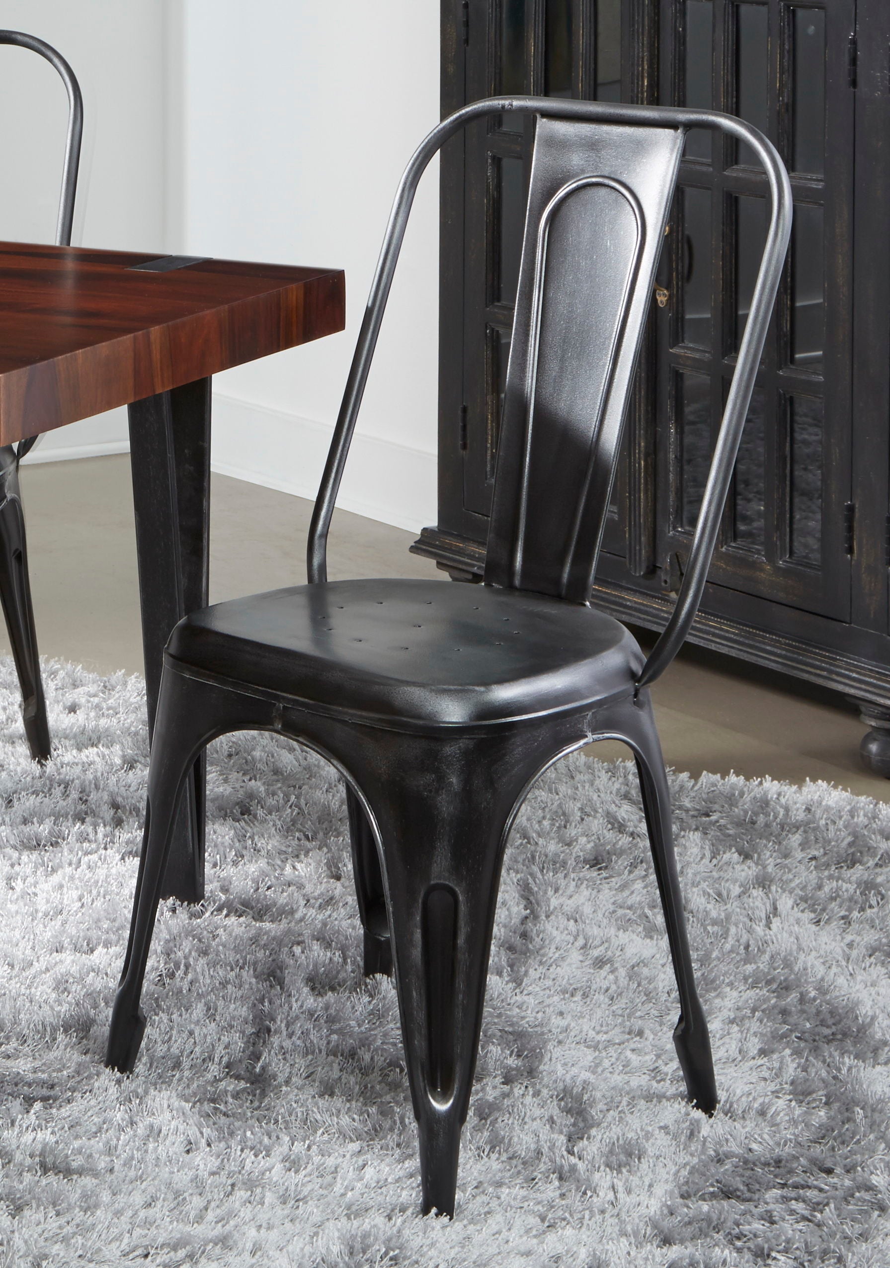 Deacon - Metal Chairs (Set of 2) - Burnished Black Metal - Premium Chair Sets from Coast2Coast Home - Just $1320! Shop now at brett interiors