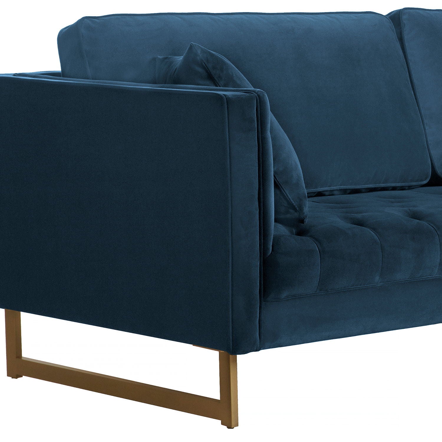 Lenox - Modern Sofa With Brass Legs - Premium Stationary Sofas from Armen Living - Just $2185! Shop now at brett interiors