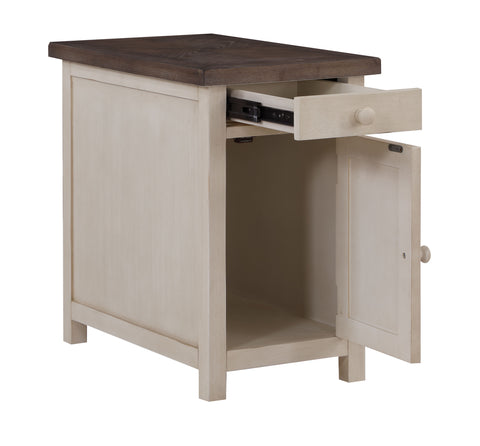 Bar Harbor II - One Drawer One Door Chairside Cabinet - Cream - Premium Chair Side Tables from Coast2Coast Home - Just $1485! Shop now at brett interiors