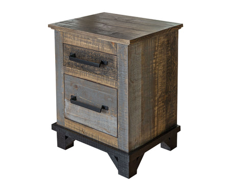 Loft Brown - Nightstand - Two Tone Gray / Brown - Premium Accent Nightstands from International Furniture Direct - Just $387.50! Shop now at brett interiors