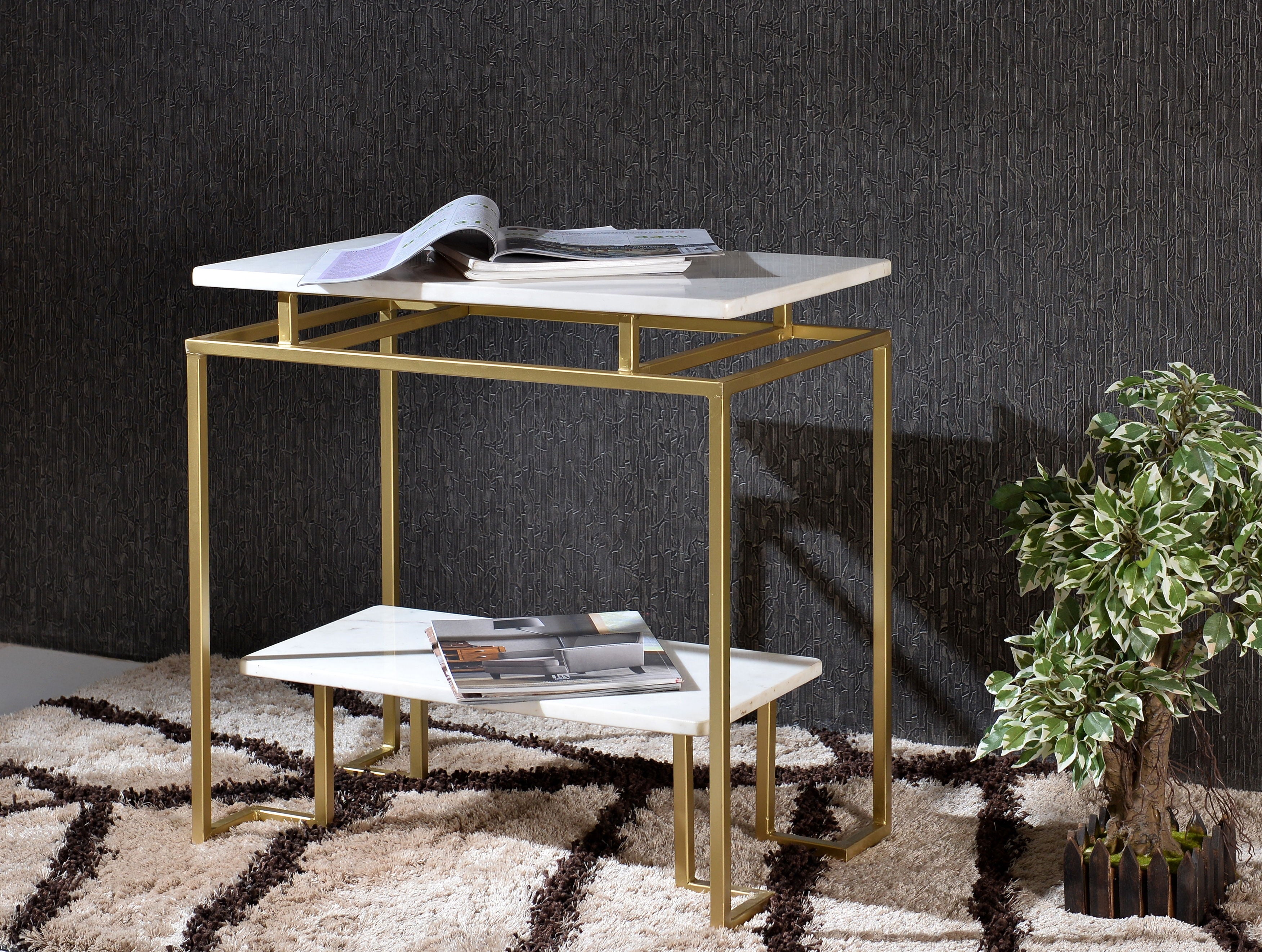 Portia - Accent Table - Vendar Burnished Gold - Premium Accent Tables from Coast2Coast Home - Just $907.50! Shop now at brett interiors