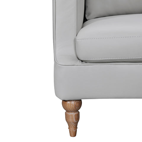 Vincenza - 85" Leather Sofa - Premium Stationary Sofas from Armen Living - Just $3940! Shop now at brett interiors