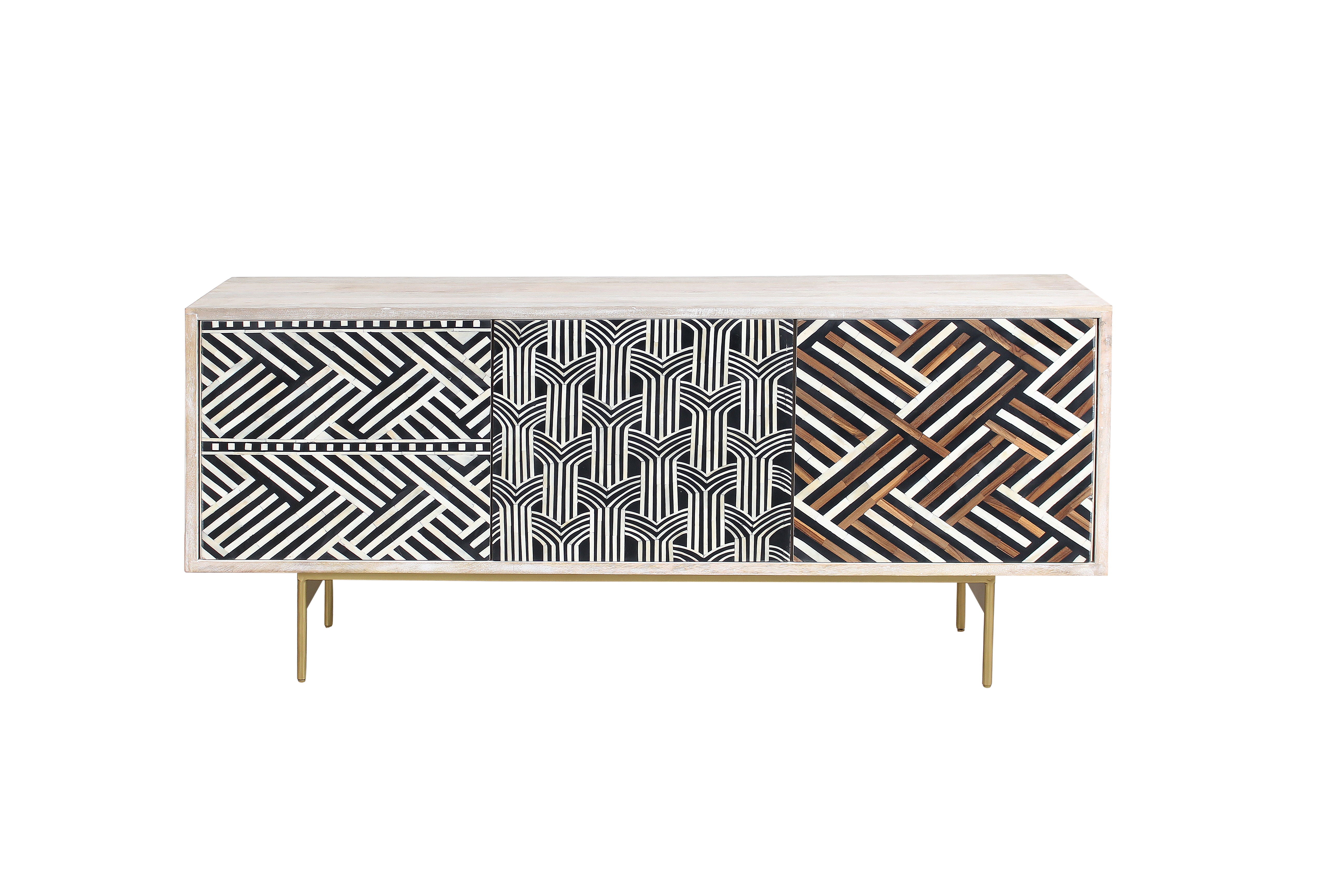 Crossings - Illusion Console - White Washed Natural - Premium TV Stands from Parker House - Just $1572.50! Shop now at brett interiors