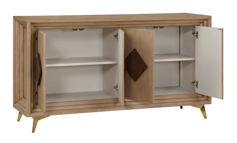 Sherwood - Four Door Credenza - Wheat Brown - Premium Credenzas from Coast2Coast Home - Just $4125! Shop now at brett interiors