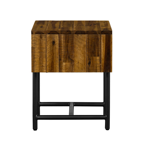 Cusco - Rustic Single Drawer Night Stand - Antique Acacia - Premium Accent Nightstands from Armen Living - Just $407.50! Shop now at brett interiors