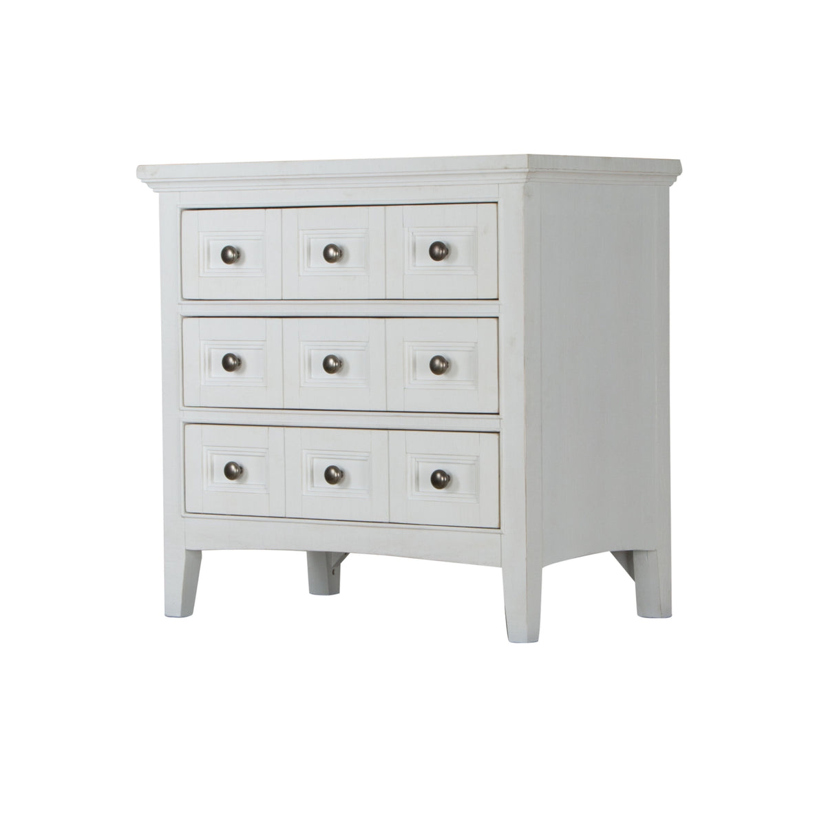 Heron Cove - Relaxed Traditional Chalk White Three Drawer Nightstand - Chalk White - Premium Accent Nightstands from Magnussen Furniture - Just $549! Shop now at brett interiors