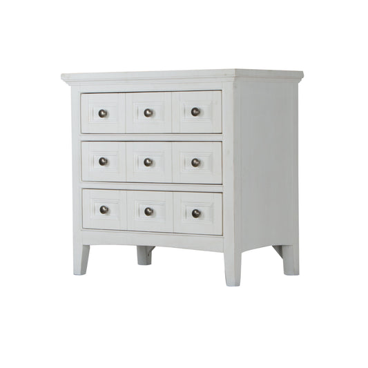 Heron Cove - Relaxed Traditional Chalk White Three Drawer Nightstand - Chalk White - Premium Accent Nightstands from Magnussen Furniture - Just $549! Shop now at brett interiors