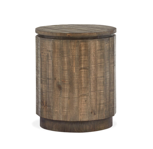 Baisden - Round Accent End Table - Tobacco - Premium End Tables from Magnussen Furniture - Just $500! Shop now at brett interiors