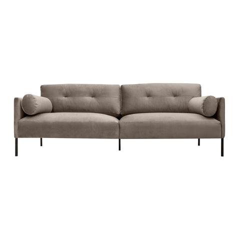 Michalina - 84" Fabric Sofa With Black Metal Legs - Premium Stationary Sofas from Armen Living - Just $1932.50! Shop now at brett interiors