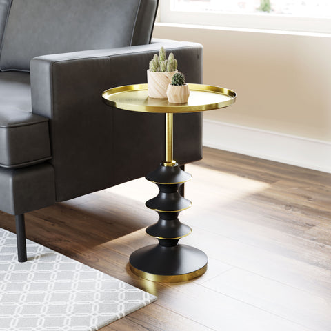 Donahue - Side Table - Gold / Black - Premium Chair Side Tables from Zuo Modern - Just $525! Shop now at brett interiors