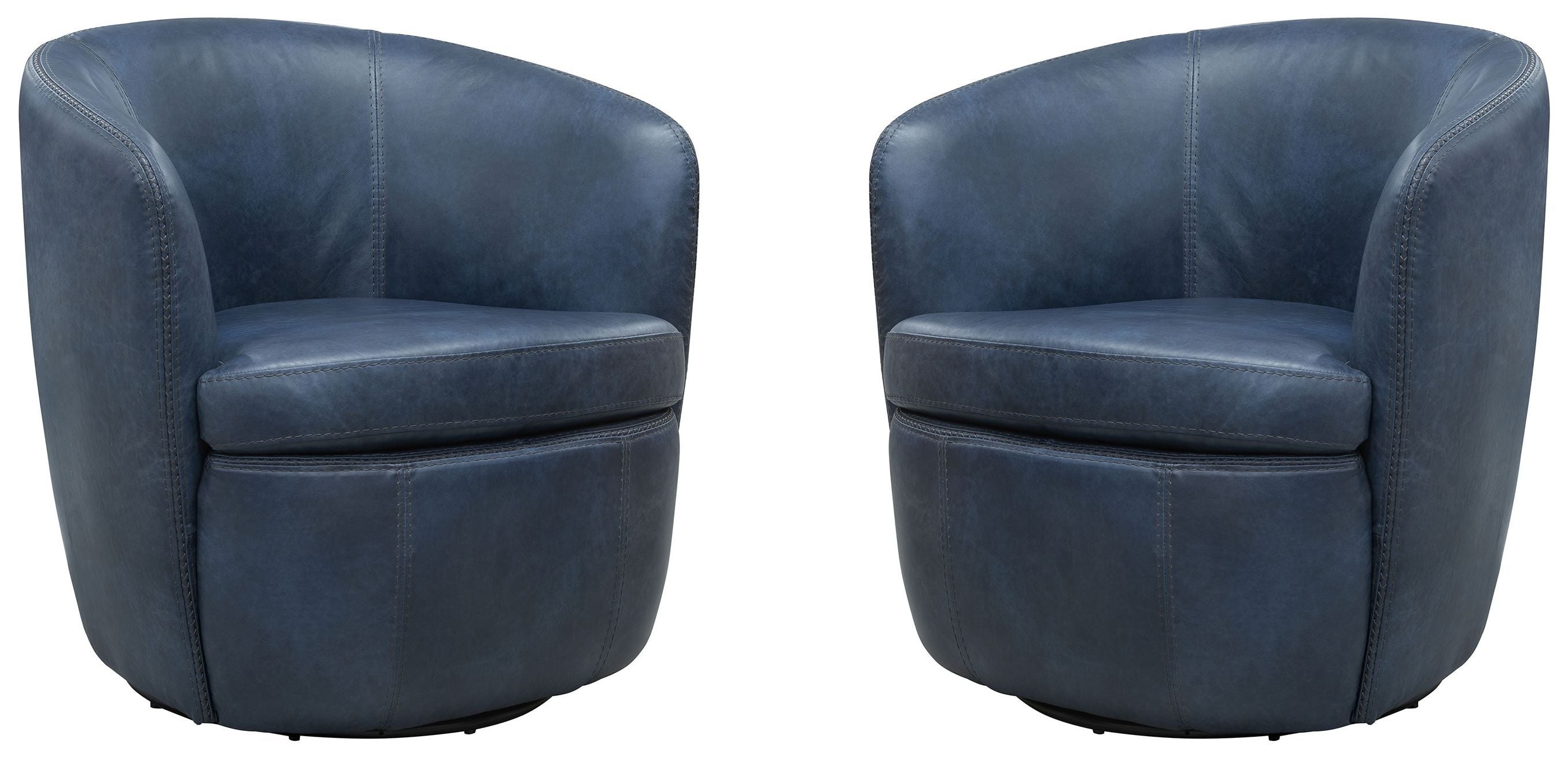 Barolo - 100% Italian Leather Swivel Club Chair (Set of 2) - Premium Chair Sets from Parker Living - Just $1095! Shop now at brett interiors