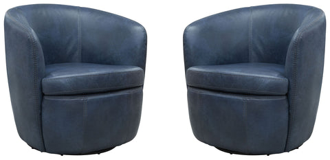 Barolo - 100% Italian Leather Swivel Club Chair (Set of 2) - Premium Chair Sets from Parker Living - Just $1095! Shop now at brett interiors