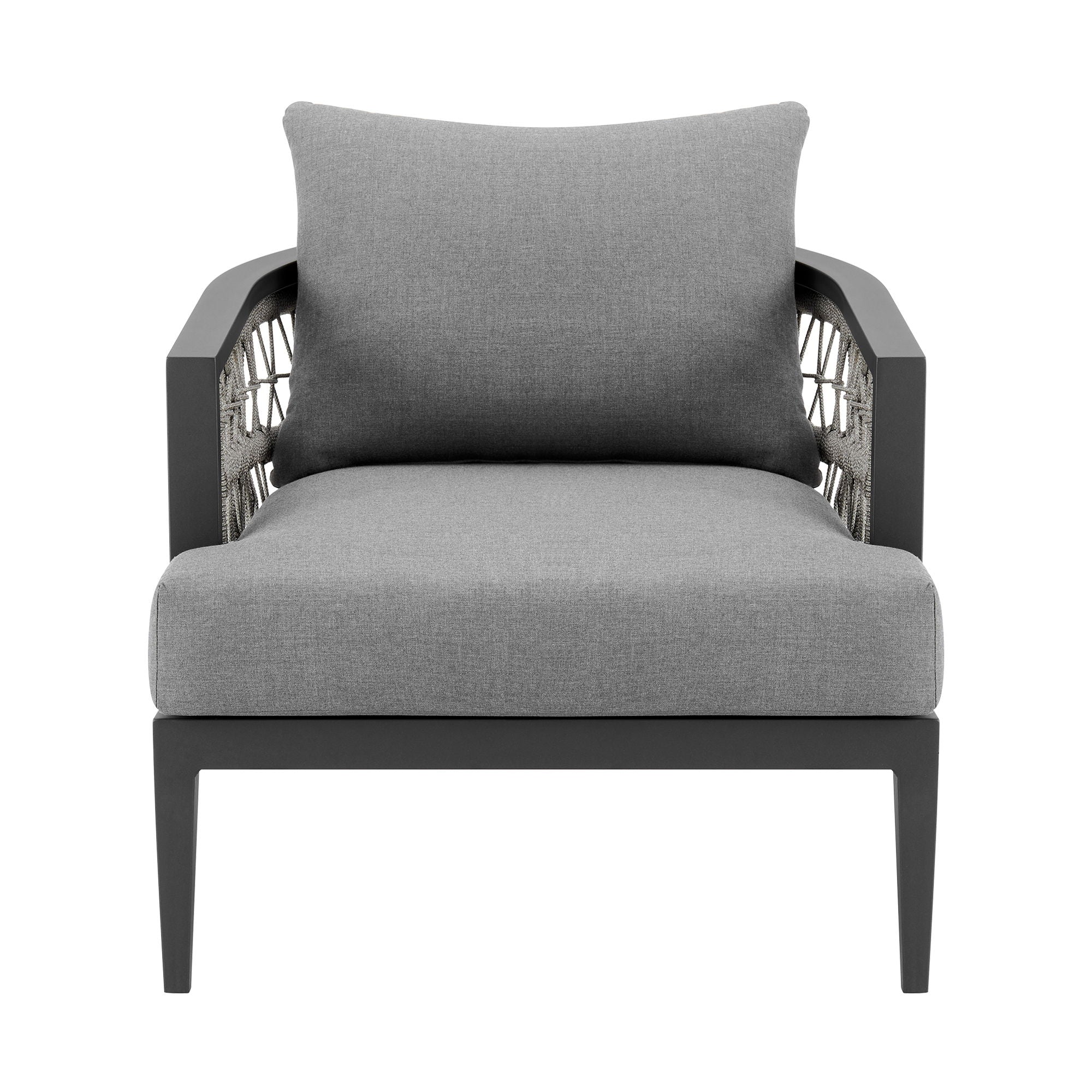 Zella - Outdoor Patio Armchair - Light Gray / Earl Gray - Premium Arm Chairs from Armen Living - Just $1525! Shop now at brett interiors