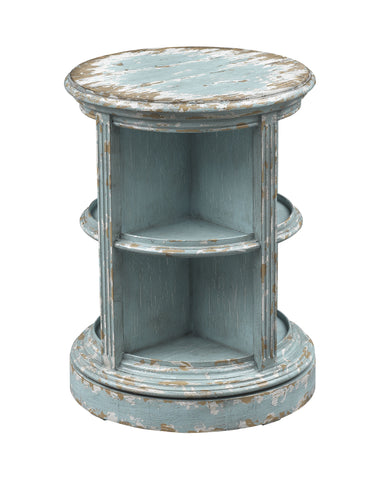 Skylar - Swivel Accent Table - Burton Aged Blue / Tan - Premium Accent Tables from Coast2Coast Home - Just $1567.50! Shop now at brett interiors