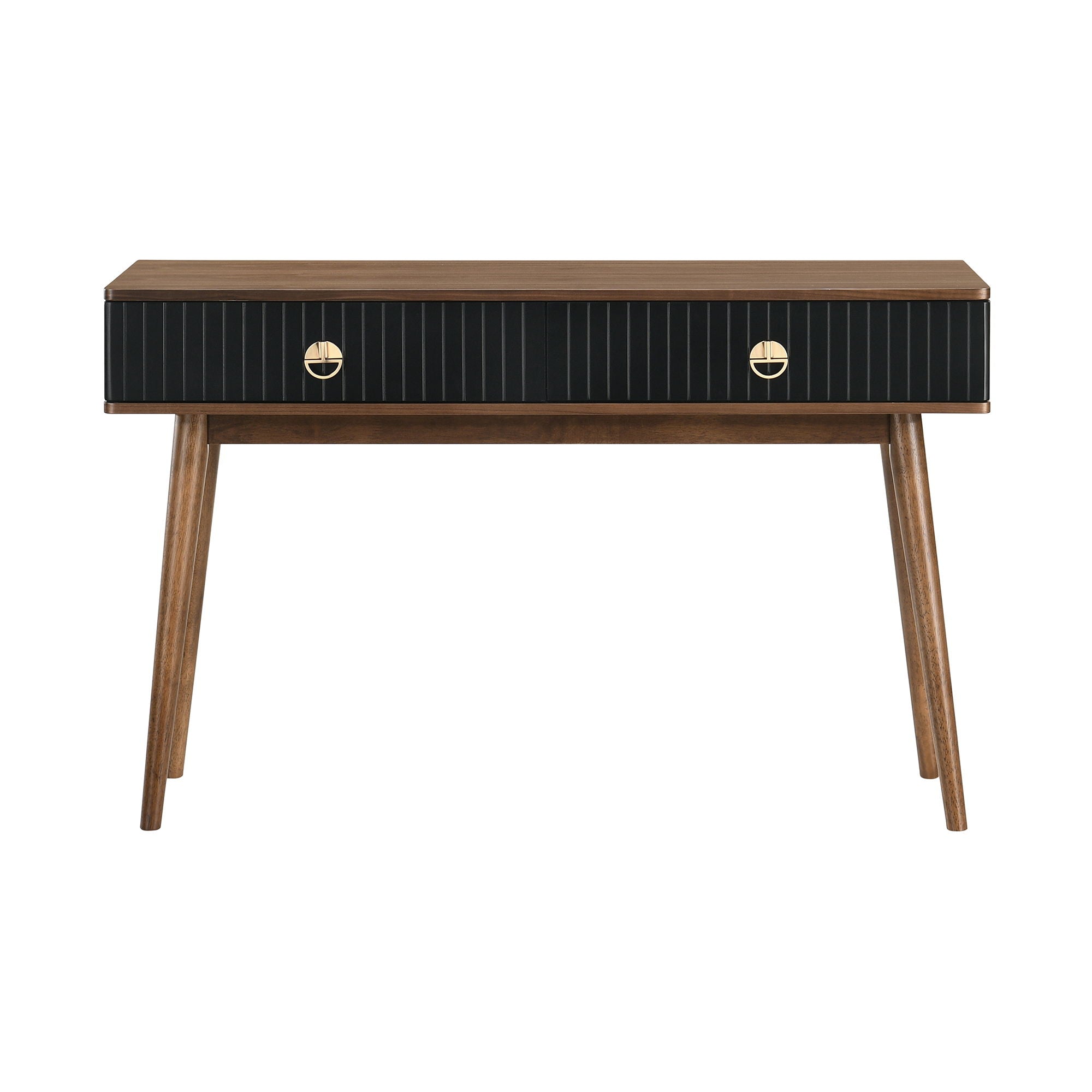 Amigo - Veneer Console Table - Black / Walnut - Premium Console Tables from Armen Living - Just $555! Shop now at brett interiors