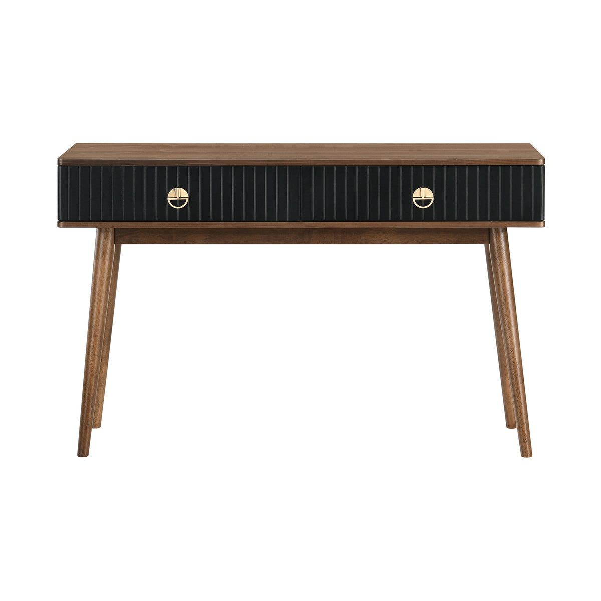 Amigo - Veneer Console Table - Black / Walnut - Premium Console Tables from Armen Living - Just $555! Shop now at brett interiors