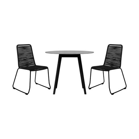 Kylie And Shasta - Outdoor Patio Dining Set - Premium 3 Piece Outdoor Sets from Armen Living - Just $1245! Shop now at brett interiors