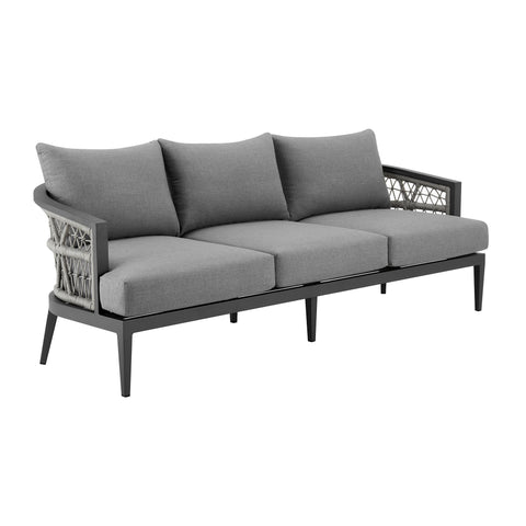 Zella - Outdoor Patio Sofa - Light Gray / Earl Gray - Premium Sofas from Armen Living - Just $2937.50! Shop now at brett interiors